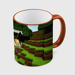 Кружка 3D Minecraft, цвет: 3D-оранжевый кант