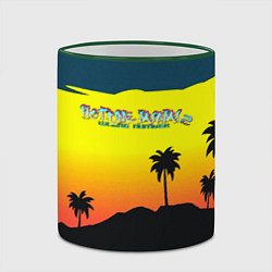 Кружка 3D HOTLINE MIAMI2, цвет: 3D-зеленый кант — фото 2