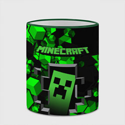 Кружка 3D Minecraft, цвет: 3D-зеленый кант — фото 2