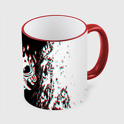 Кружка 3D CYBERPUNK 2077 SAMURAI GLITCH, цвет: 3D-красный кант