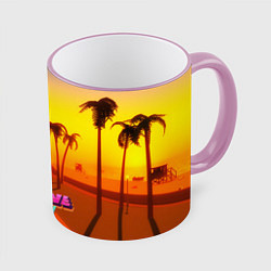 Кружка 3D HOTLINE MIAMI, цвет: 3D-розовый кант