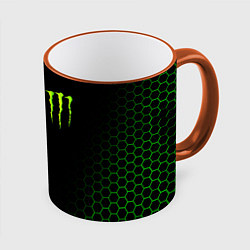 Кружка 3D MONSTER ENERGY, цвет: 3D-оранжевый кант