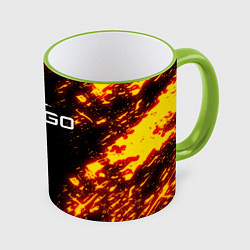 Кружка 3D CS GO, цвет: 3D-светло-зеленый кант