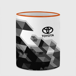 Кружка 3D TOYOTA, цвет: 3D-оранжевый кант — фото 2