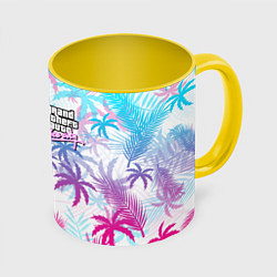 Кружка 3D GTA VICE CITY, цвет: 3D-белый + желтый