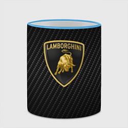Кружка 3D Lamborghini Z, цвет: 3D-небесно-голубой кант — фото 2