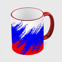 Кружка 3D Россия, цвет: 3D-красный кант