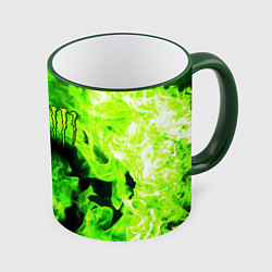 Кружка 3D MONSTER ENERGY, цвет: 3D-зеленый кант