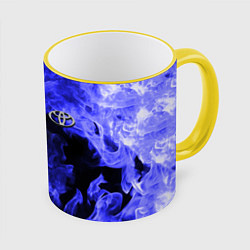 Кружка 3D TOYOTA, цвет: 3D-желтый кант