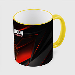 Кружка 3D DOOM ETERNAL, цвет: 3D-желтый кант