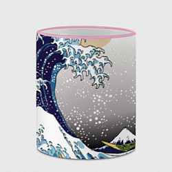 Кружка 3D The great wave off kanagawa, цвет: 3D-розовый кант — фото 2