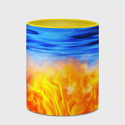 Кружка 3D ЛЕД И ПЛАМЯ, цвет: 3D-белый + желтый — фото 2