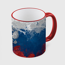 Кружка 3D Россия, цвет: 3D-красный кант