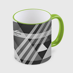 Кружка 3D NISSAN, цвет: 3D-светло-зеленый кант