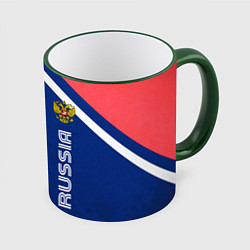 Кружка 3D RUSSIA SPORT, цвет: 3D-зеленый кант