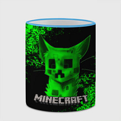 Кружка 3D MINECRAFT CAT, цвет: 3D-небесно-голубой кант — фото 2