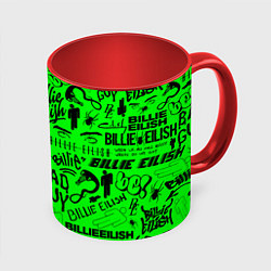 Кружка 3D BILLIE EILISH БИЛЛИ АЙЛИШ, цвет: 3D-белый + красный