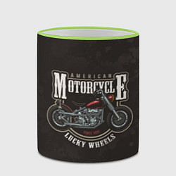 Кружка 3D American Motorcycle Z, цвет: 3D-светло-зеленый кант — фото 2