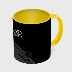 Кружка 3D TOYOTA, цвет: 3D-белый + желтый