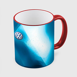 Кружка 3D VOLKSWAGEN, цвет: 3D-красный кант