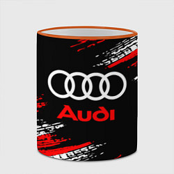 Кружка 3D AUDI, цвет: 3D-оранжевый кант — фото 2
