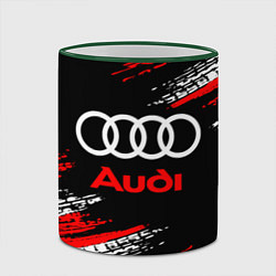 Кружка 3D AUDI, цвет: 3D-зеленый кант — фото 2