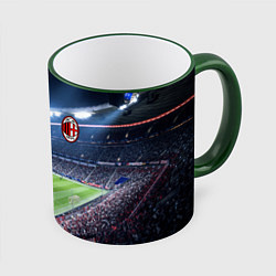 Кружка 3D FC MILAN, цвет: 3D-зеленый кант