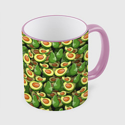 Кружка 3D Avocado, цвет: 3D-розовый кант