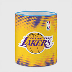 Кружка 3D Los Angeles Lakers, цвет: 3D-небесно-голубой кант — фото 2