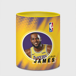 Кружка 3D LeBron James, цвет: 3D-белый + желтый — фото 2