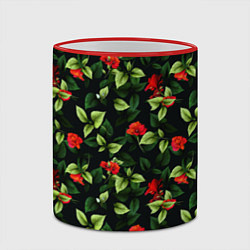 Кружка 3D Цветочный сад, цвет: 3D-красный кант — фото 2