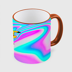 Кружка 3D Пикачу, цвет: 3D-оранжевый кант