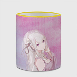 Кружка 3D Эмилия, цвет: 3D-желтый кант — фото 2