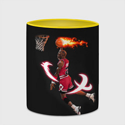 Кружка 3D MICHAEL JORDAN, цвет: 3D-белый + желтый — фото 2