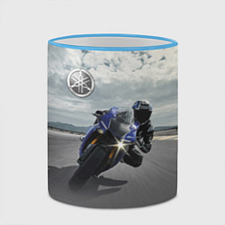 Кружка 3D Yamaha, цвет: 3D-небесно-голубой кант — фото 2