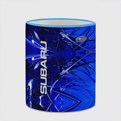 Кружка 3D Subaru, цвет: 3D-небесно-голубой кант — фото 2