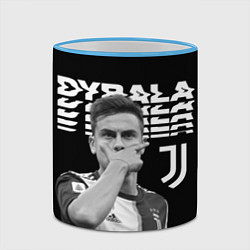 Кружка 3D Paulo Dybala, цвет: 3D-небесно-голубой кант — фото 2