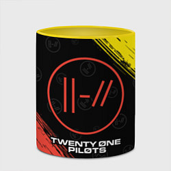 Кружка 3D TWENTY ONE PILOTS 21 PILOTS, цвет: 3D-белый + желтый — фото 2