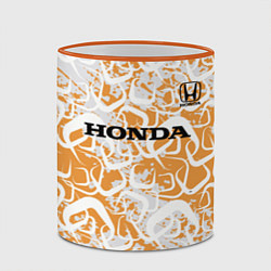 Кружка 3D Honda, цвет: 3D-оранжевый кант — фото 2