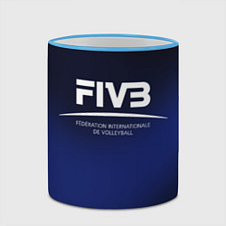 Кружка 3D FIVB Volleyball, цвет: 3D-небесно-голубой кант — фото 2