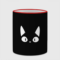 Кружка 3D Кошачья мордочка, цвет: 3D-красный кант — фото 2