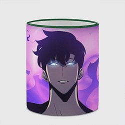 Кружка 3D Поднятие уровня в одиночку, цвет: 3D-зеленый кант — фото 2