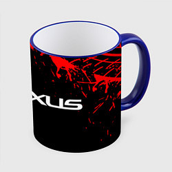 Кружка 3D LEXUS ЛЕКСУС, цвет: 3D-синий кант