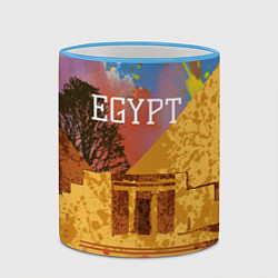 Кружка 3D Египет Пирамида Хеопса, цвет: 3D-небесно-голубой кант — фото 2