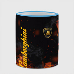 Кружка 3D LAMBORGHINI, цвет: 3D-небесно-голубой кант — фото 2