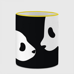 Кружка 3D Panda, цвет: 3D-желтый кант — фото 2