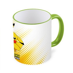 Кружка 3D Pikachu Pika Pika, цвет: 3D-светло-зеленый кант