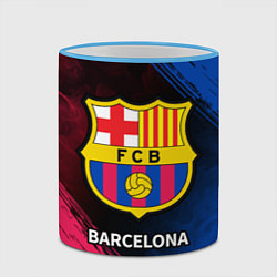 Кружка 3D BARCELONA БАРСЕЛОНА, цвет: 3D-небесно-голубой кант — фото 2