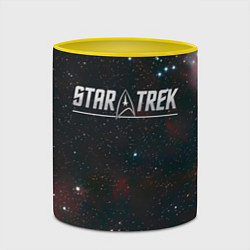 Кружка 3D Startrek iron logo and space, цвет: 3D-белый + желтый — фото 2