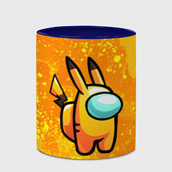 Кружка 3D AMONG US - Pikachu, цвет: 3D-белый + синий — фото 2